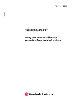 AS 4735: 06/16/2003 Heavy road vehicles – Electrical connectors for articulated vehicles