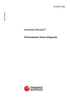 AS 4620: 01/01/2004 Thermoelectric flame safeguards