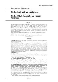 AS 1683.15.1: 12/31/1989 Methods of test for elastomers – International rubber hardness