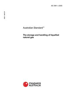 AS 3961: 01/01/2005 The storage and handling of liquefied natural gas