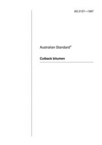 AS 2157: 06/05/1997 Cutback bitumen