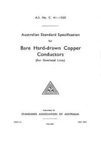 AS C41: 01/01/1950 Bare hard-drawn copper conductors (for overhead lines)