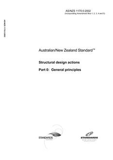 AS/NZS 1170.0: 06/04/2002 Structural design actions, Part 0: General principles