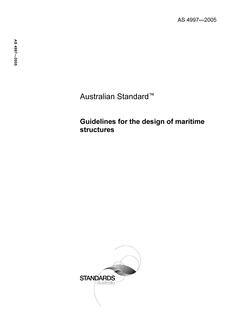 AS 4997: 09/28/2005 Guidelines for the design of maritime structures