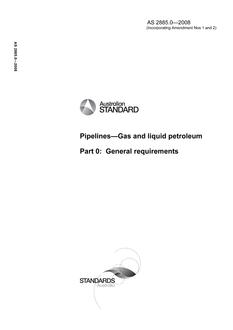 AS 2885.0: 08/05/2008 Pipelines – Gas and liquid petroleum – General requirements