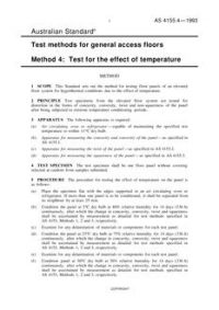 AS 4155.4: 01/01/1993 Test methods for general access floors, Method 4: Test for the effect of temperature