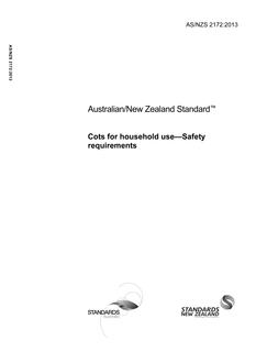 AS/NZS 2172: 04/18/2013 Cots for household use – Safety requirements