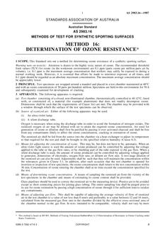 AS 2983.16: 12/31/1986 Methods of test for synthetic sporting surfaces – Determination of ozone resistance