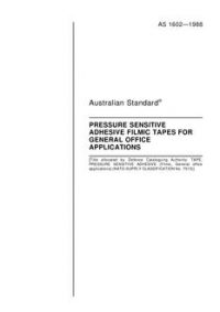 AS 1602: 12/31/1987 Pressure sensitive adhesive filmic tapes for general office applications