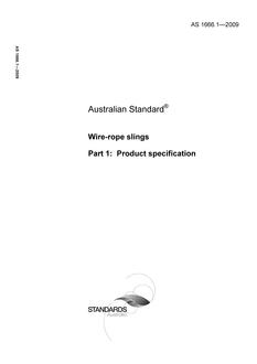 AS 1666.1: 04/02/2009 Wire-rope slings, Part 1: Product specification