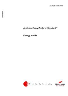 AS/NZS 3598: 11/06/2000 Energy audits