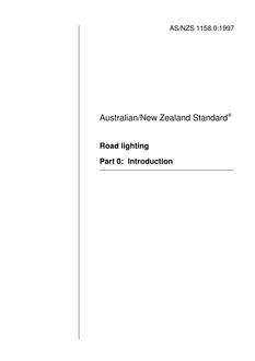 AS/NZS 1158.0: 04/05/1997 Road lighting, Part 0: Introduction