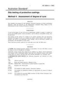 AS 3894.4: 01/01/1993 Site testing of protective coatings – Assessment of degree of cure