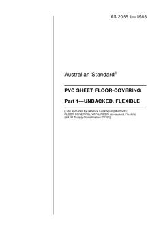 AS 2055.1: 12/31/1984 PVC sheet floor-covering – Unbacked, flexible