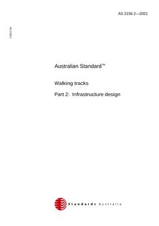 AS 2156.2: 03/16/2001 Walking tracks, Part 2: Infrastructure design