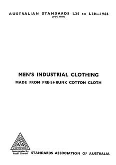 AS L29: 01/01/1966 Men’s industrial clothing made from pre-shrunk cotton cloth: Men’s dustcoats made from pre-shrunk cotton cloth