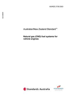 AS/NZS 2739: 12/24/2003 Natural gas (CNG) fuel systems for vehicle engines