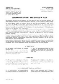 AS/NZS 1301.204RP: 03/01/1993 Methods of test for pulp and paper, Part 204RP: Estimation of dirt and shives in pulp