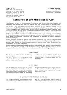 AS/NZS 1301.204RP: 03/01/1993 Methods of test for pulp and paper, Part 204RP: Estimation of dirt and shives in pulp
