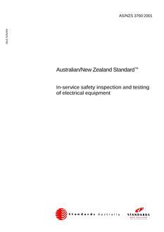 AS/NZS 3760: 01/01/2001 In-service safety inspection and testing of electrical equipment