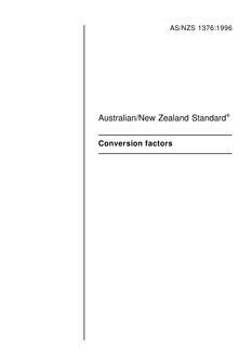 AS/NZS 1376: 09/05/1996 Conversion factors