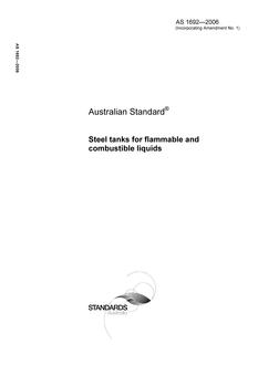 AS 1692: 02/22/2006 Steel tanks for flammable and combustible liquids