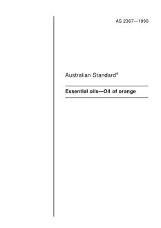 AS 2367: 09/16/1990 Essential oils – Oil of orange