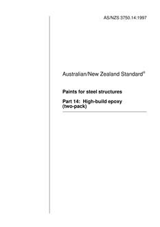 AS/NZS 3750.14: 11/05/1997 Paints for steel structures, Part 14: High-build epoxy (two-pack)