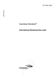AS 1048: 10/17/2005 International fibreboard box code