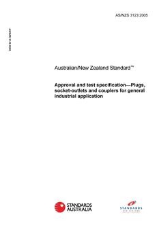 AS/NZS 3123: 02/17/2005 Approval and test specification – Plugs, socket-outlets and couplers for general industrial application