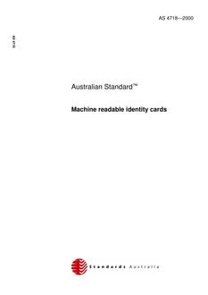 AS 4718: 01/01/2000 Machine readable identity cards