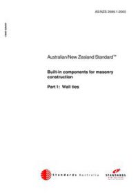 AS/NZS 2699.1: 02/28/2000 Built-in components for masonry construction, Part 1: Wall ties