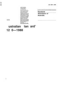 AS 1200: 12/31/1987 Boilers and pressure vessels (known as the SAA Boiler Code)