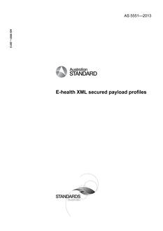 AS 5551: 12/17/2013 E-health XML secured payload profiles