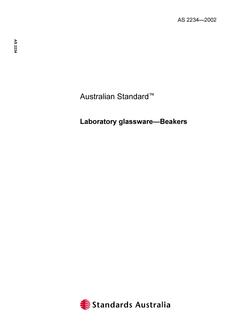 AS 2234: 01/01/2002 Laboratory glassware – Beakers