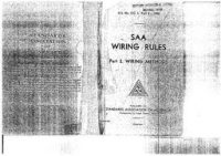 AS CC1.1: 01/01/1950 Standard rules for the electrical equipment of buildings, structures and premises (Known as the SAA Wiring Rules) – Wiring methods