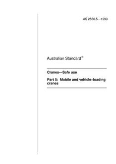AS 2550.5: 01/01/1993 Cranes – Safe use – Mobile and vehicle-loading cranes