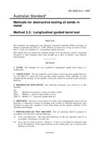 AS 2205.3.3: 01/01/1997 Methods for destructive testing of welds in metal – Longitudinal guided bend test
