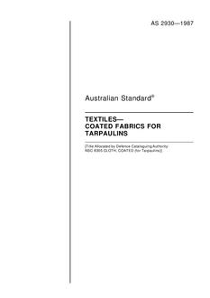 AS 2930: 04/05/1987 Textiles – Coated fabrics for tarpaulins