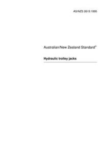 AS/NZS 2615: 11/05/1995 Hydraulic trolley jacks