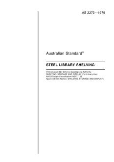 AS 2273: 01/01/1979 Steel library shelving