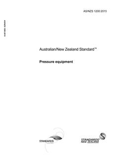 AS/NZS 1200: 12/03/2015 Pressure equipment