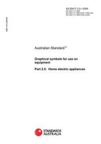 AS 60417.2.5: 01/01/2004 Graphical symbols for use on equipment, Part 2.5: Home electric appliances