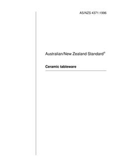 AS/NZS 4371: 03/05/1996 Ceramic tableware