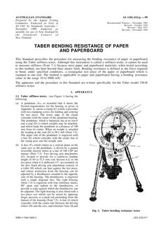 AS 1301.431RP: 01/01/1989 Methods of test for pulp and paper (metric units) – Taber bending resistance of paper and paperboard