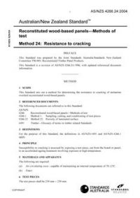 AS/NZS 4266.24: 03/26/2004 Reconstituted wood-based panels – Methods of test, Method 24: Resistance to cracking