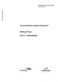AS/NZS ISO 8124.2: 05/27/2009 Safety of toys, Part 2: Flammability
