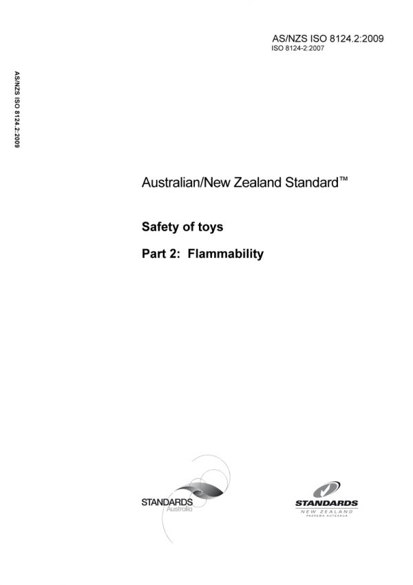 AS/NZS ISO 8124.2: 05/27/2009 Safety of toys, Part 2: Flammability