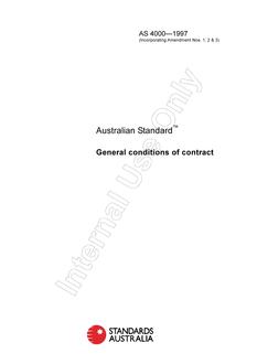 AS 4000 A: 01/01/1997 General conditions of contract (AS 4000-1997) – Annexure Part A
