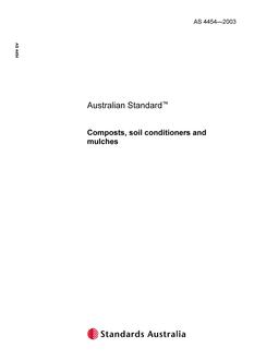 AS 4454: 01/01/2003 Composts, soil conditioners and mulches